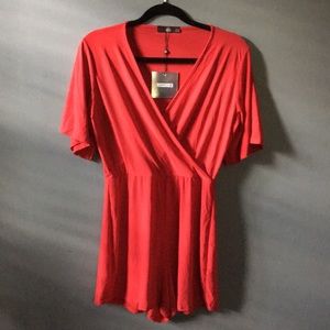 MISSGUIDED red playsuit